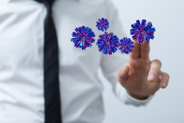 Corona Virus - Microbiology And Virology Concept - 3d Rendering.