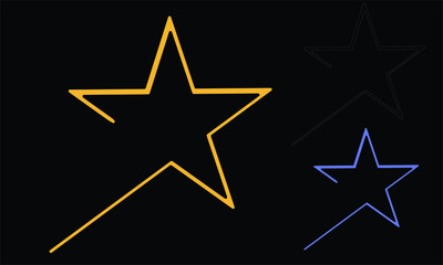 Obraz premium Star vector design art colored icon 