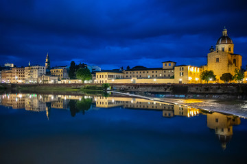 Arno River in Florence at Night