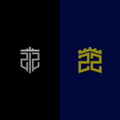 Fototapeta premium Inspiring logo design Set, for companies from the initial letters of the ZZ logo icon. -Vectors