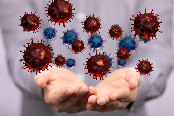 epidemic digital virus  3d protection.