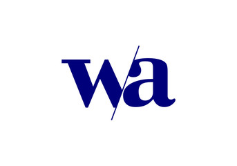 W A, WA Initial Letter Logo design vector template, Graphic Alphabet Symbol for Corporate Business Identity