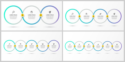 Set of vector infographic template
