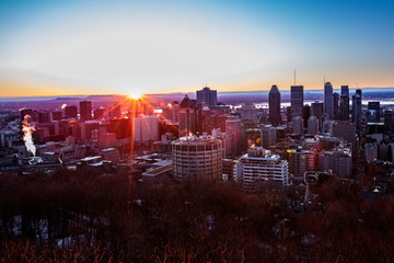 Sunrise over Montreal, Quebec, Canada