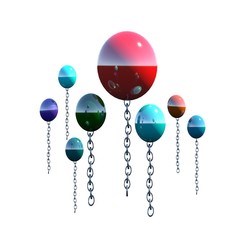 Balloons on the chains