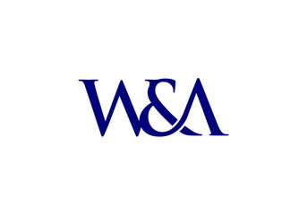 W A, WA Initial Letter Logo design vector template, Graphic Alphabet Symbol for Corporate Business Identity