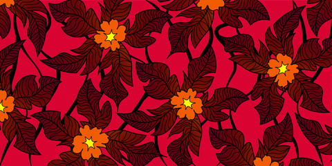 flores rosas y rojas en fondo rosado 