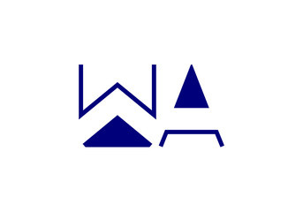 W A, WA Initial Letter Logo design vector template, Graphic Alphabet Symbol for Corporate Business Identity