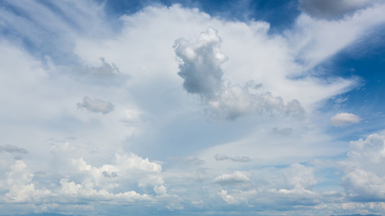 dramatic cloud moving above blue sky, cloudy day weather background