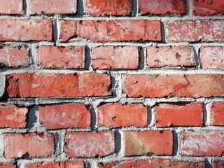 Obraz premium Orange bricks of the wall as the background.