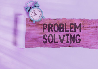 Conceptual hand writing showing Problem Solving. Concept meaning process of finding solutions to...