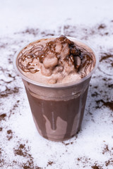 Chocolate And Coffee iced Mocha Frappuccino