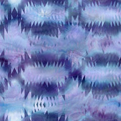 Seamless wet-on-wet blue watercolor wash grungy wet painted graphic design. Seamless repeat raster jpg pattern swatch.