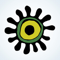 Corono virus bacterium. Vector drawing