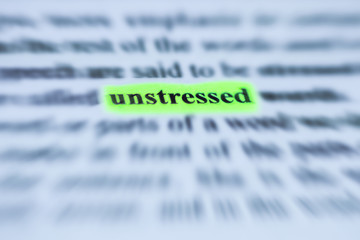 unstressed