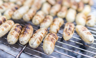 Pisang goreng or fried banana popular snack in Indonesian and Malay cuisines is made of banana or plantain, Asian cuisine concept image.