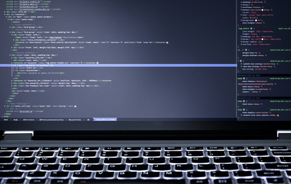 Website design. Developing programming and coding technologies.