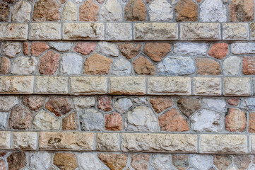 Background. Brickwork. Italian masters. Railway station at the Slyudyanka station. Russia, Circum-Baikal railway. Baikal.