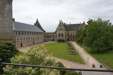 Courtyard of Bad Bentheim castle in Germany