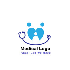 Illustration Medical Logo Template for print and website project