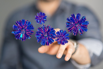 contagious coronavirus pandemic, dangerous virus outbreak 3d.