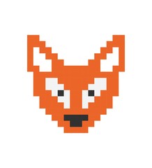 Pixel Art Fox Big Head 