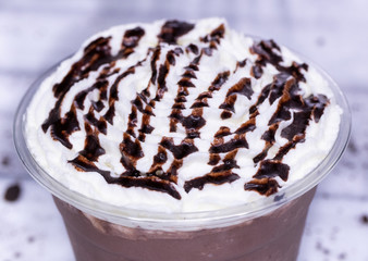 Chocolate And Coffee iced Mocha Frappuccino