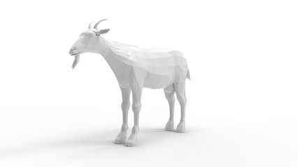 3D rendering of a goat farm animal small computer generated isolated