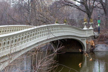Naklejka premium bow bridge over the lake