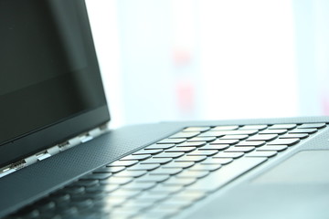 Computer, Tastatur, Schreibtisch, Arbeit, weißer Hintergrund