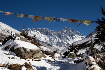 himalaias landscape and Everest