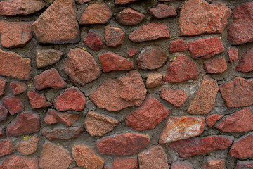 Random size stone wall.  Pattern of decorative stone wall surface. Background of stone wall.