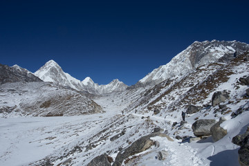 himalaia mountains in winter