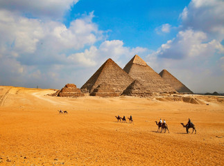 pyramids in egypt - obrazy, fototapety, plakaty