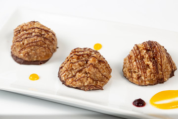 Coconut sweets with caramel