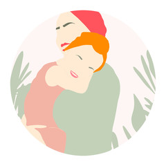 Mother's Day Vector Illustration.
