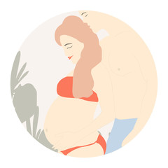 Pregnant Woman Art. Pregnancy Print.