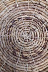 Fototapeta premium light brown wicker straw texture for background