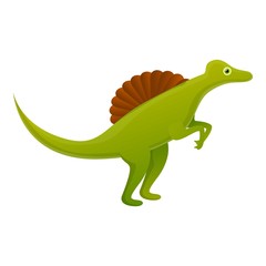 Fototapeta na wymiar Spinosaurus icon. Cartoon of spinosaurus vector icon for web design isolated on white background