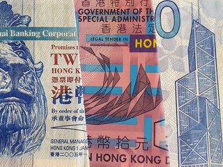 background of economy and finance with Hong Kong money