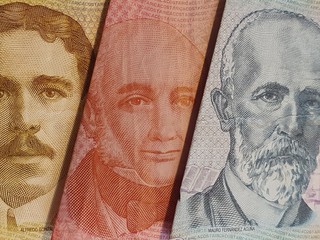 background of economy and finance with Costa Rican money