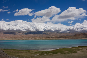 Kala Kule Lake in Altay Prefecture, Xinjiang, China.