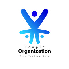 Obraz premium Youth Community and organization summit logo template for print and website