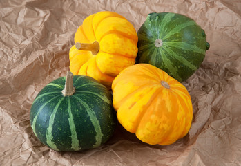 Still life with pumpkins