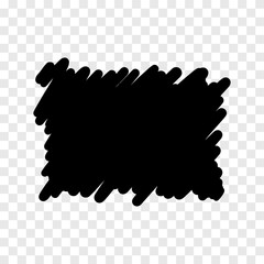 Vector of hand drawn underline on a transparent background.