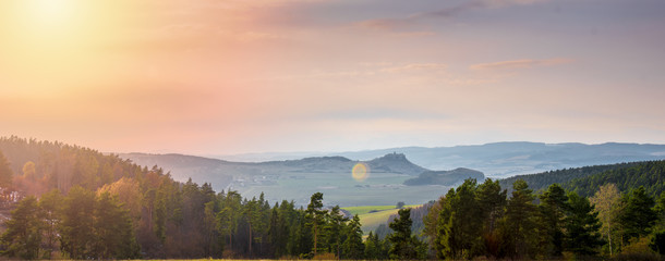 Fototapeta premium One of the largest castle in Central Europe . National Cultural Monument (UNESCO) Spissky hrad. The Spis castle. 