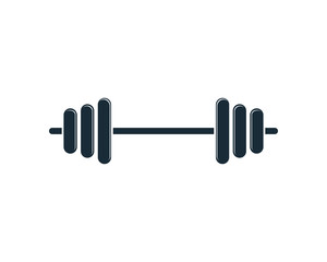 Barbel, Dumbbell Gym Icon Vector Logo Template Illustration Design
