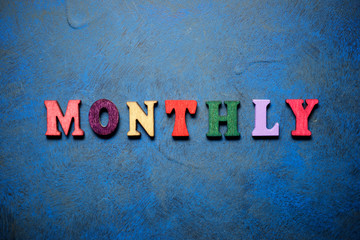 Monthly word view