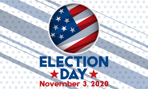 2020 United States of America Presidential Election banner. Election banner Vote 2020 with Patriotic Stars. Poster, card, banner, background design. 