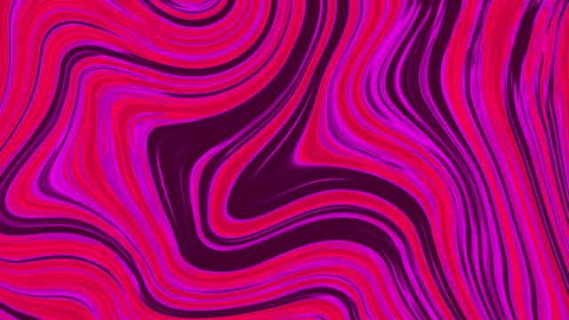 Pink trippy liquid background with wavy colorful transforming motion graphics in 4k